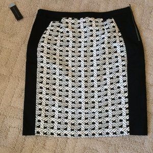 Black & White Lined Worthington Skirt Size 14
